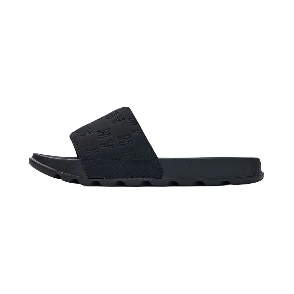 MLB MONOGRAM Slip Resistant Abrasion Resistant Slide Slippers Unisex Black