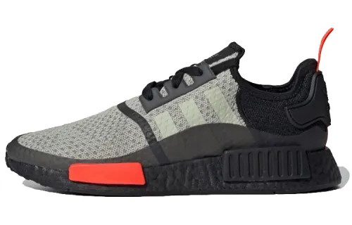 Adidas Originals NMD_R1 Mesh Cushioning Breathable Low top Casual Shoes Unisex Black Gray Orange