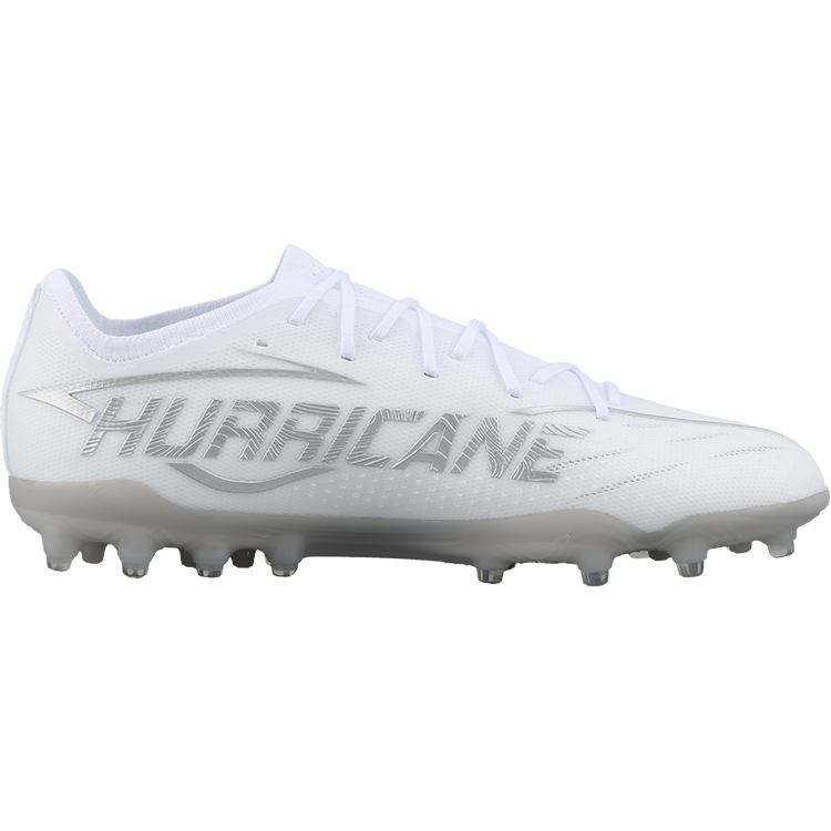 Li Ning MG Multi Ground Artificial Turf Slip Resistant Abrasion Resistant Soccer Shoes Men’s White Silver