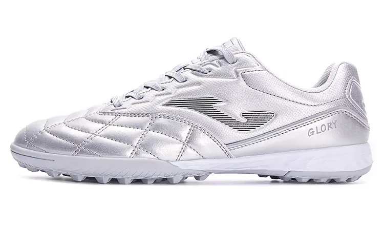 Joma TF Rubber Broken Studs HG Rubber Short Studs Synthetic Leather Abrasion Resistant Soccer Shoes Men's Silver