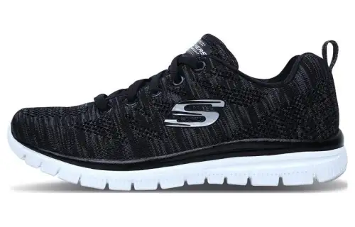 Skechers Graceful Mesh Low top Sports Casual Shoes Women's Black White