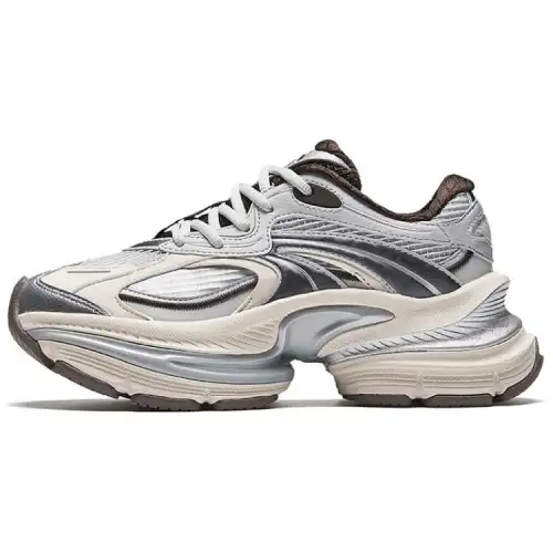 Anta Fuyao 2 Breathable Abrasion Resistant Low top Casual Shoes Women's Gray Silver