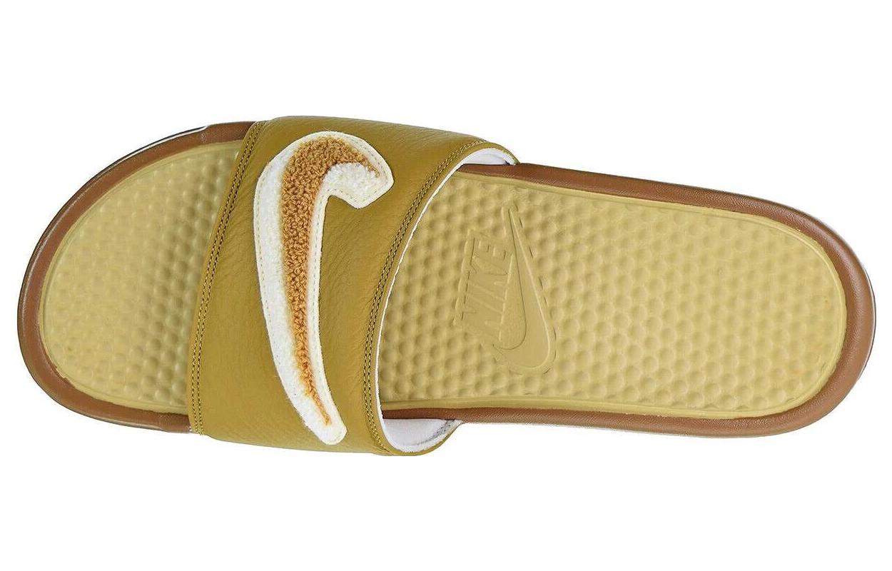 Мужские шлепанцы Nike Benassi JDI (бежево-коричневые) — фото 4