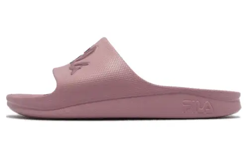 FILA Sleek Slide 2 Comfortable Round Toe Rubber Sole Odor Resistant Slide Slippers Unisex Pink