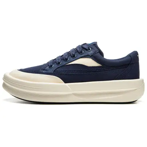 Li Ning Kungfu YANG Slip Resistant Abrasion Resistant Low top Casual Shoes Unisex Dark Blue