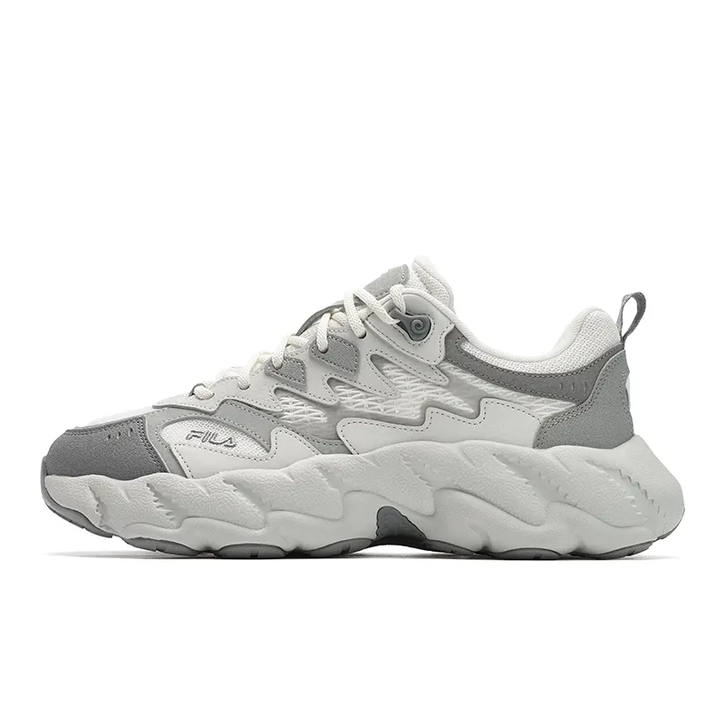 FILA Fern 2 Abrasion Resistant Low top Casual Shoes Men's Coconut Milk White/White Agate Gray