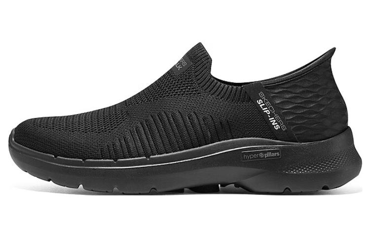 Skechers Skechers Go Walk 6 Slip-Ins Flash Technology Fabric Comfortable Sports Low-top Lifestyle Shoes Men's Black