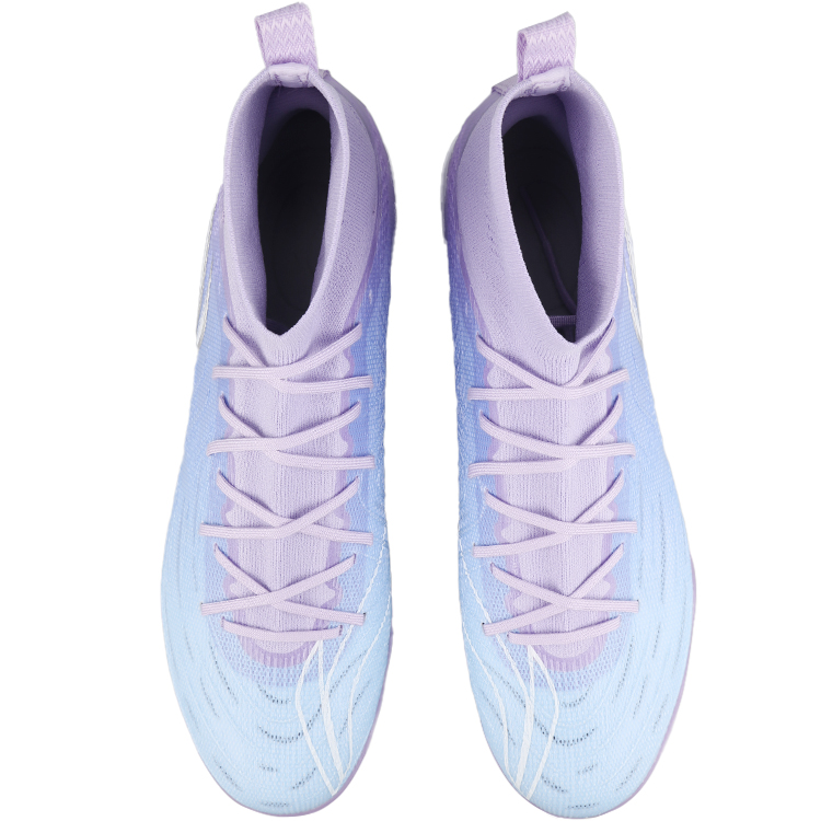 Li Ning TF Turf Artificial Turf Cushioning Slip Resistant Soccer Shoes Men’s Blue Purple