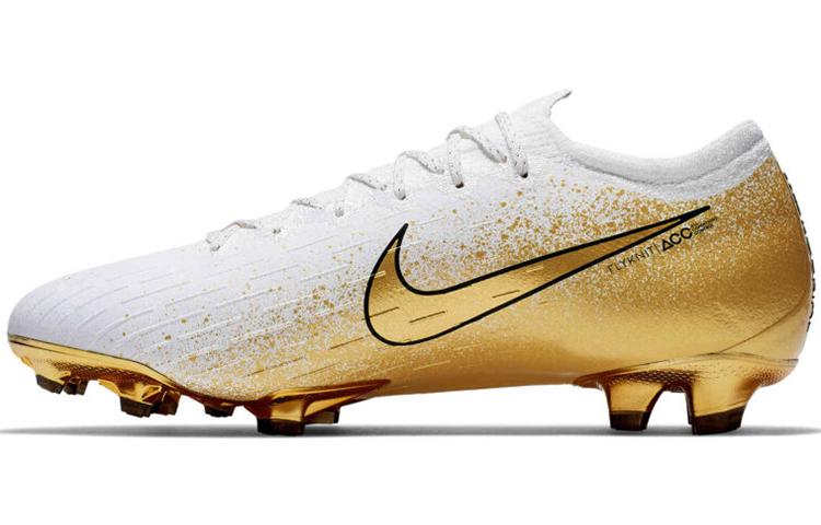 Мужские футбольные бутсы Nike Mercurial Vapor 12 Elite FG (бело-золотые) — Белыйзолотой — фото 1