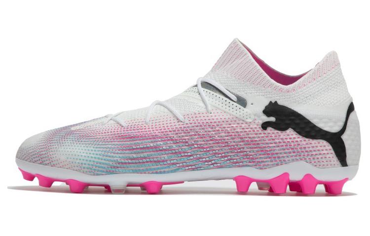 Футбольные бутсы PUMA PUMA FUTURE 7 ULTIMATE MG (белый, розовый, черный)