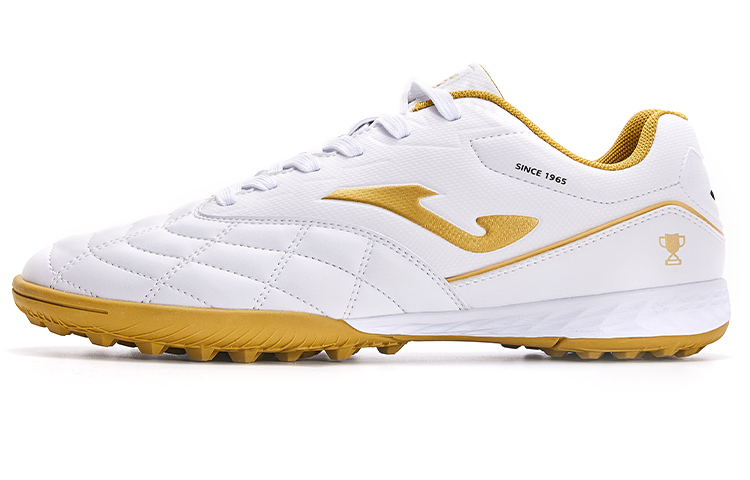 Joma Liga T1 Tf Turf Artificial Ground, Indoor Slip Resistant Lightweight Soccer Shoes Men's White Gold