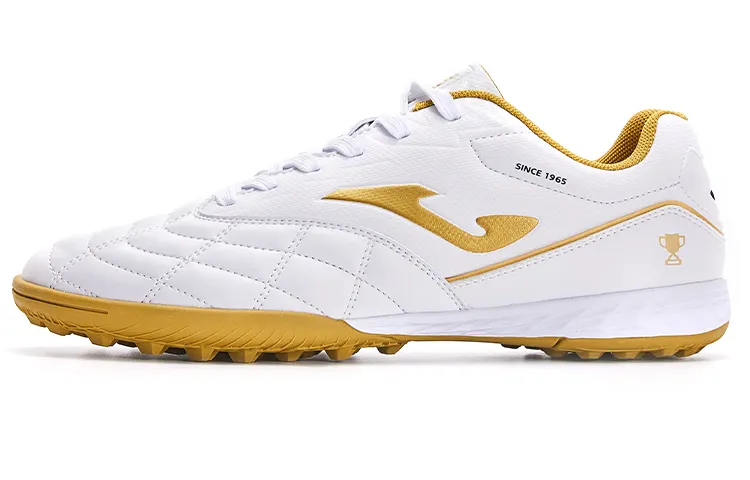 Joma Liga T1 Tf Turf Non slip Lightweight Soccer Shoes Men's White Gold