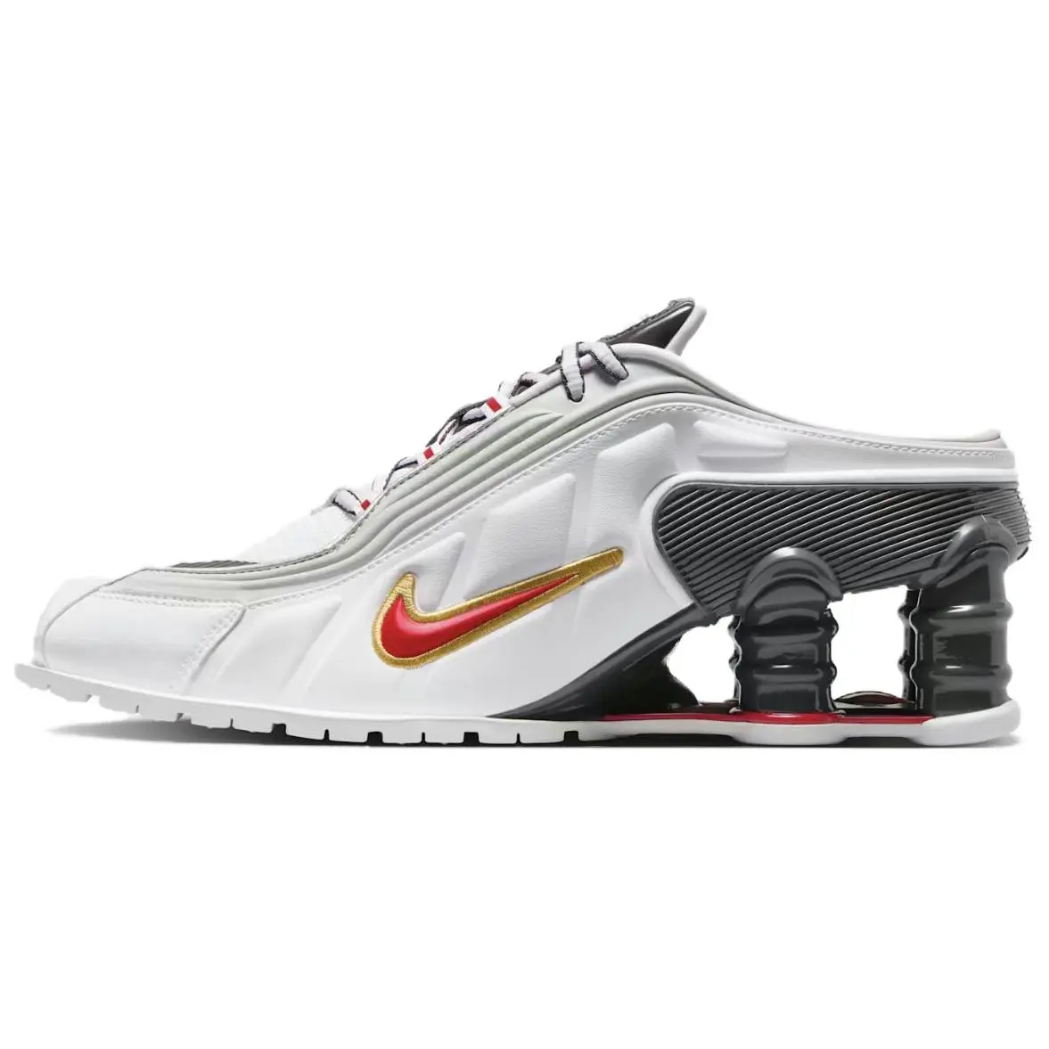 Nike Shox MR4 Mule Martine Rose Metallic Platinum Varsity Red Women's