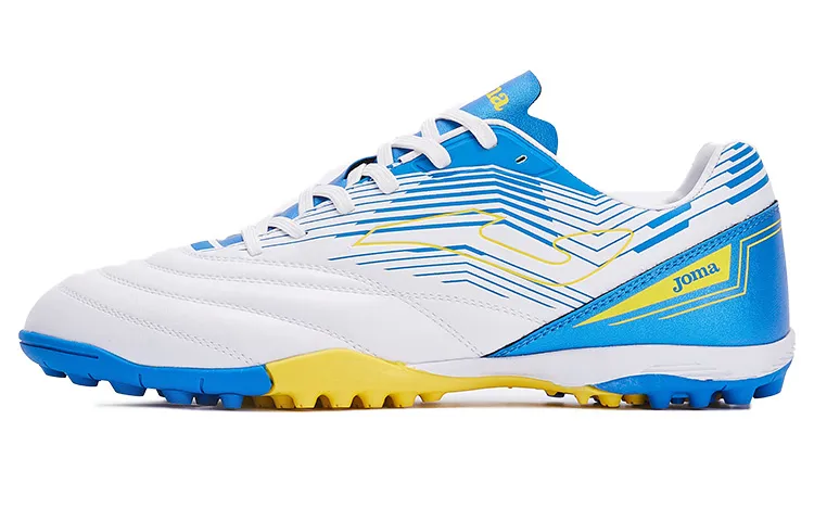 Joma TF Turf Cushioning Slip Resistant Abrasion Resistant Soccer Shoes Men's White Blue