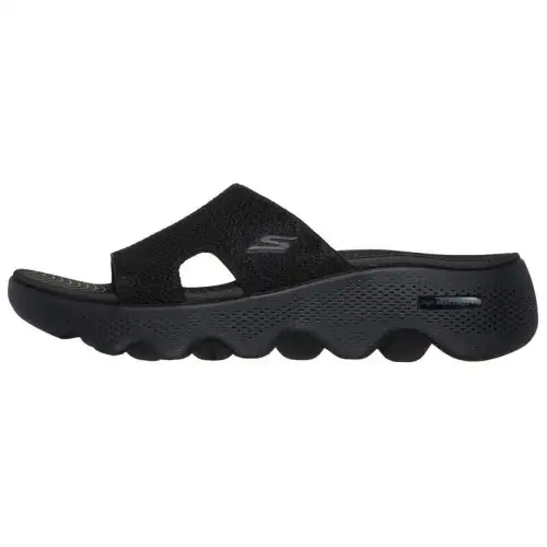Skechers Go Walk Massage Fit Slide Slippers Women's Black