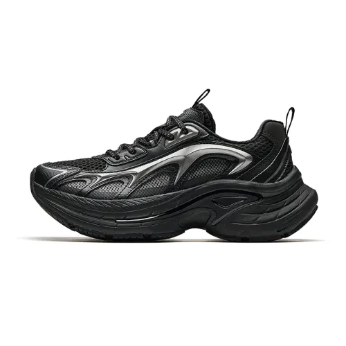Anta Fuyao LT Slip Resistant Abrasion Resistant Low top Casual Shoes Women's Basic Black With Gunmetal Frame