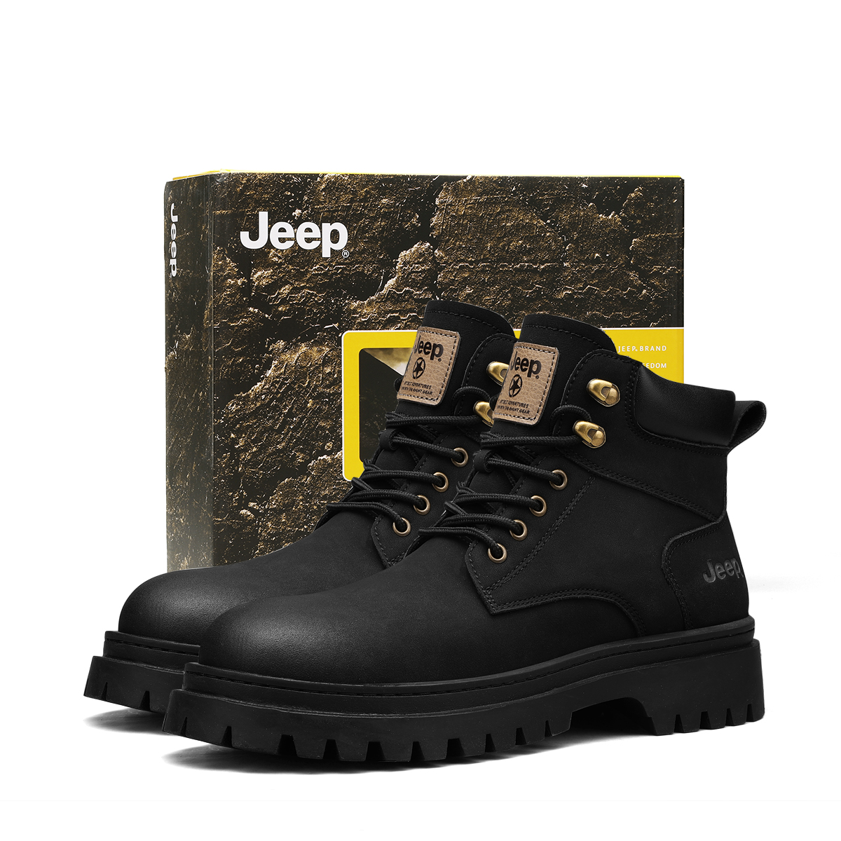 Мужские ботинки Jeep Yellow Boot Platform (желтые)