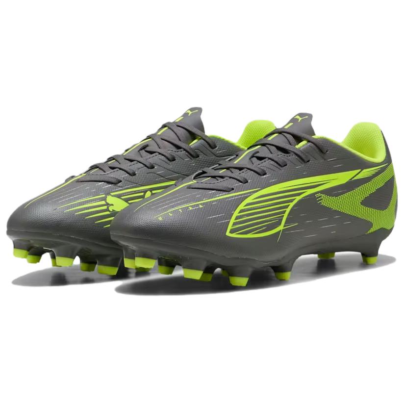 PUMA Ultra 5 Play Artificial Turf Abrasion Resistant Soccer Shoes Unisex Gray Green