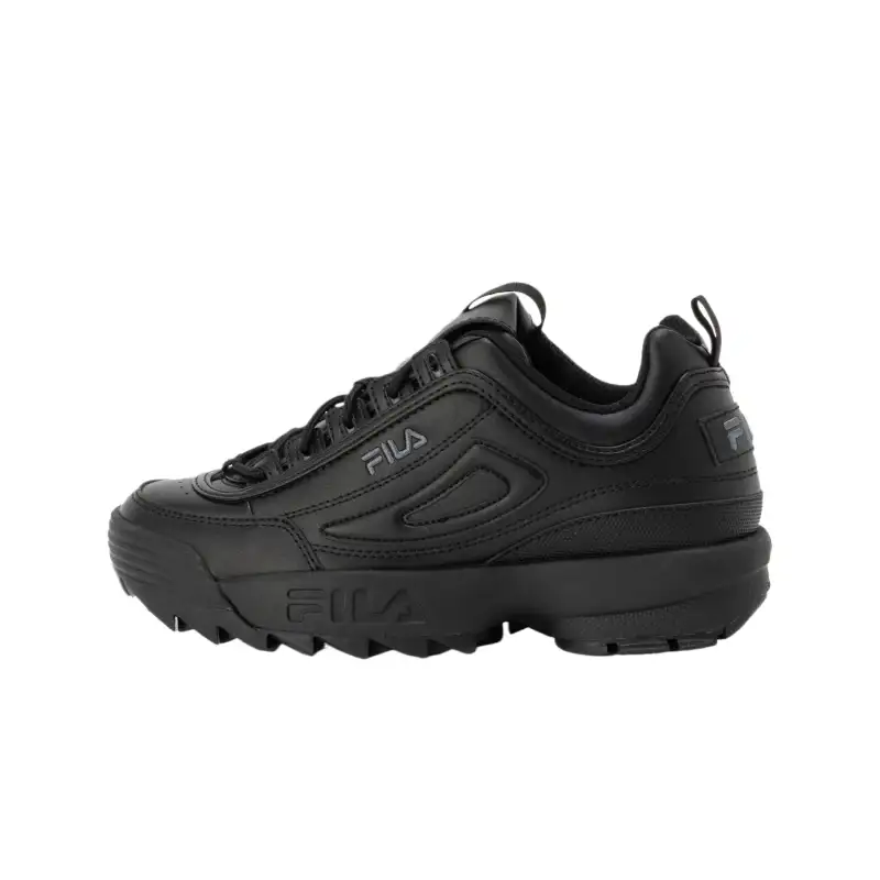 FILA Disruptor 2 Comfortable Round Toe Low top Casual Shoes Unisex Black