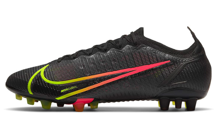Nike Mercurial Vapor 14 Elite Round Toe Lace AG (Glue Short Nails) Artificial Grass Shock Absorbing Anti-Slip Wear Resistant Wrapping Impact Resistance Football Shoes Unisex Black