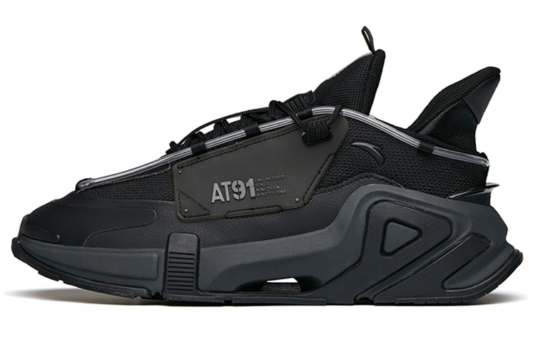 Anta AT91 Cushioning Slip Resistant Abrasion Resistant Low top Running Shoes Black