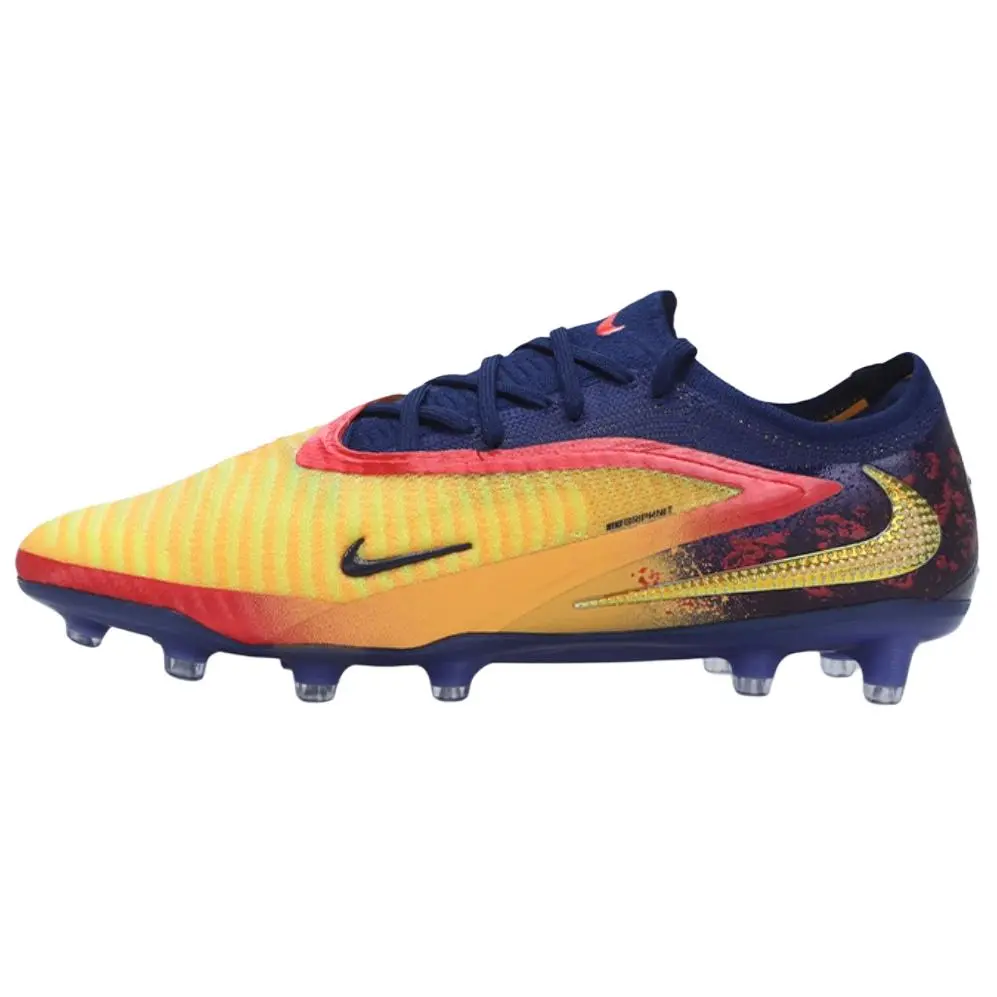 Nike Phantom 6 AG Artificial Ground Artificial Turf Slip Resistant Abrasion Resistant Soccer Shoes Unisex Yellow