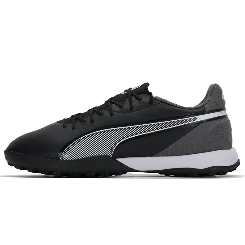 PUMA King TT Turf Artificial Turf Soccer Shoes Men's Black Gray
