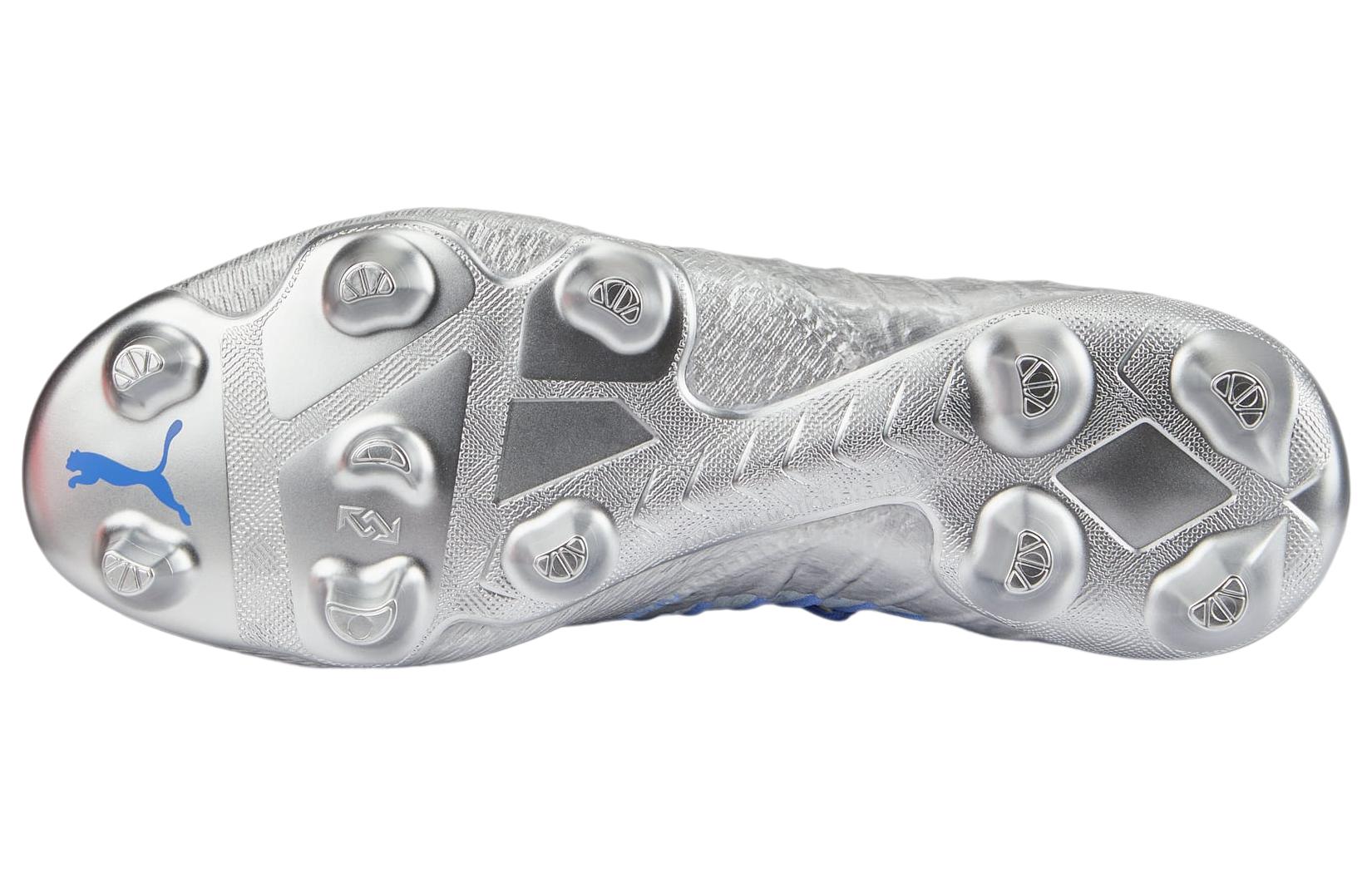 Мужские бутсы PUMA Future 1.4 Njr Rare (серебристо-синие) — Серебристый / синий / красный — фото 6