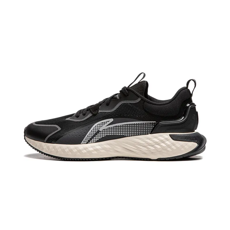 Li Ning Cushioning Slip Resistant Abrasion Resistant Lightweight Trendy Sneakers & Casual Shoes Men's Black/White