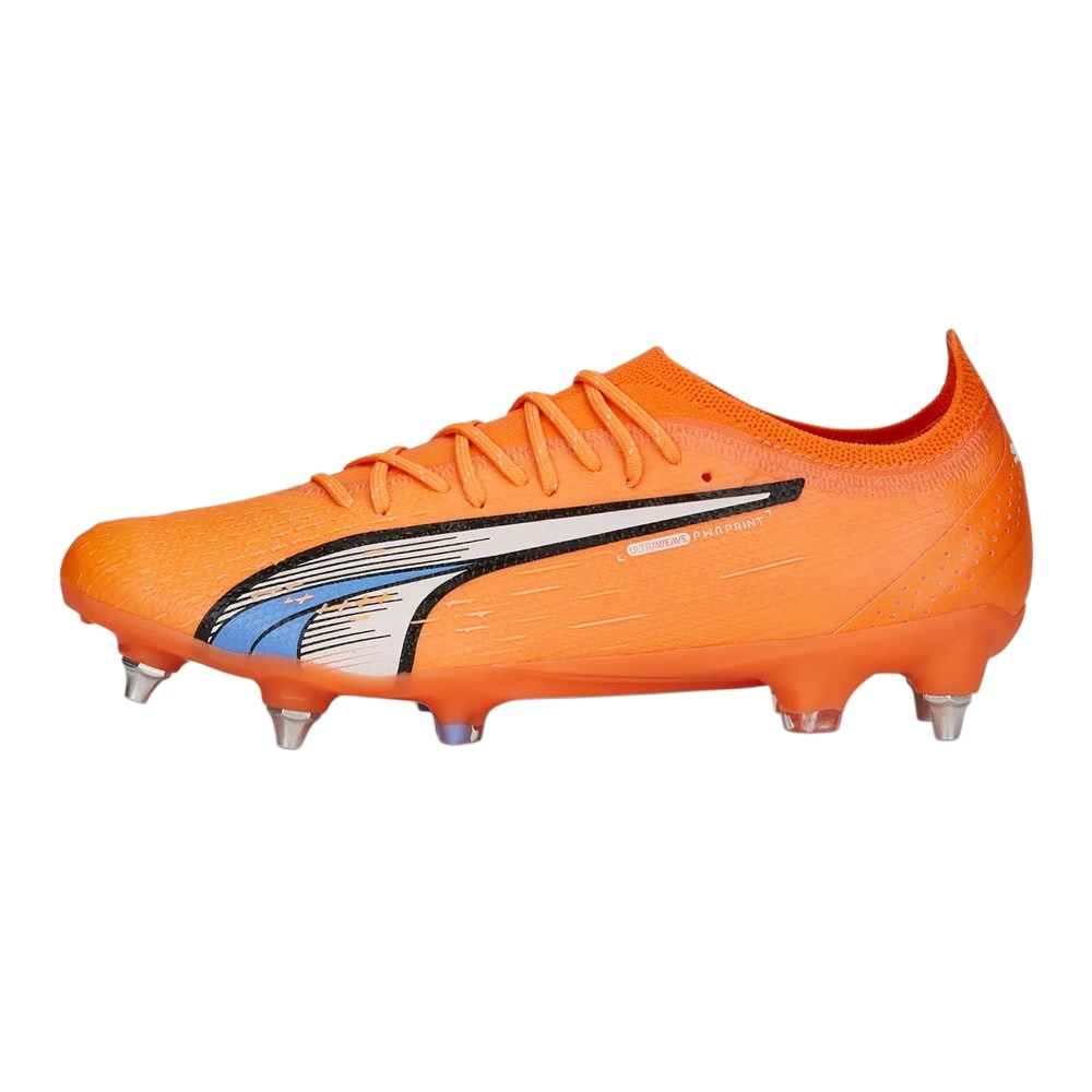 PUMA Ultra Ultimate SG Soft Ground Artificial Turf Soccer Shoes Men's Orange Black