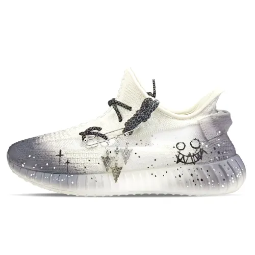 Adidas Originals Yeezy Boost 350 V2 Abrasion Resistant Abrasion Resistant Low top Casual Shoes Unisex White