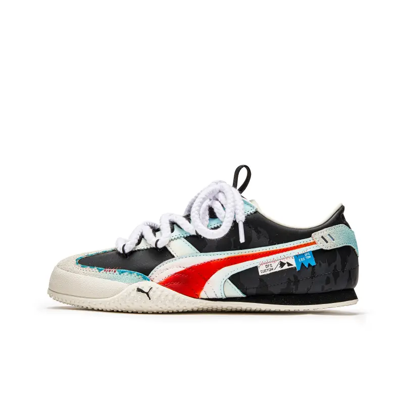 PUMA Bella Slip Resistant Abrasion Resistant Low top Casual Shoes Unisex Black Red
