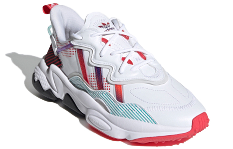 Женские кроссовки adidas Ozweego (бело-красно-синие) — фото 3
