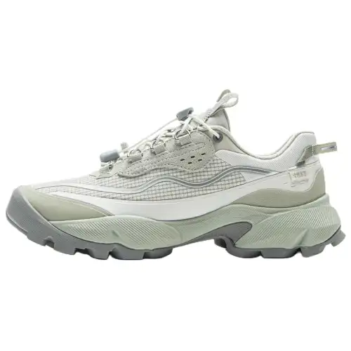 Li Ning Slip Resistant Abrasion Resistant Low top Casual Shoes Women's Gray White