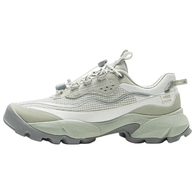 Li Ning Slip Resistant Abrasion Resistant Low top Casual Shoes Women's Gray White