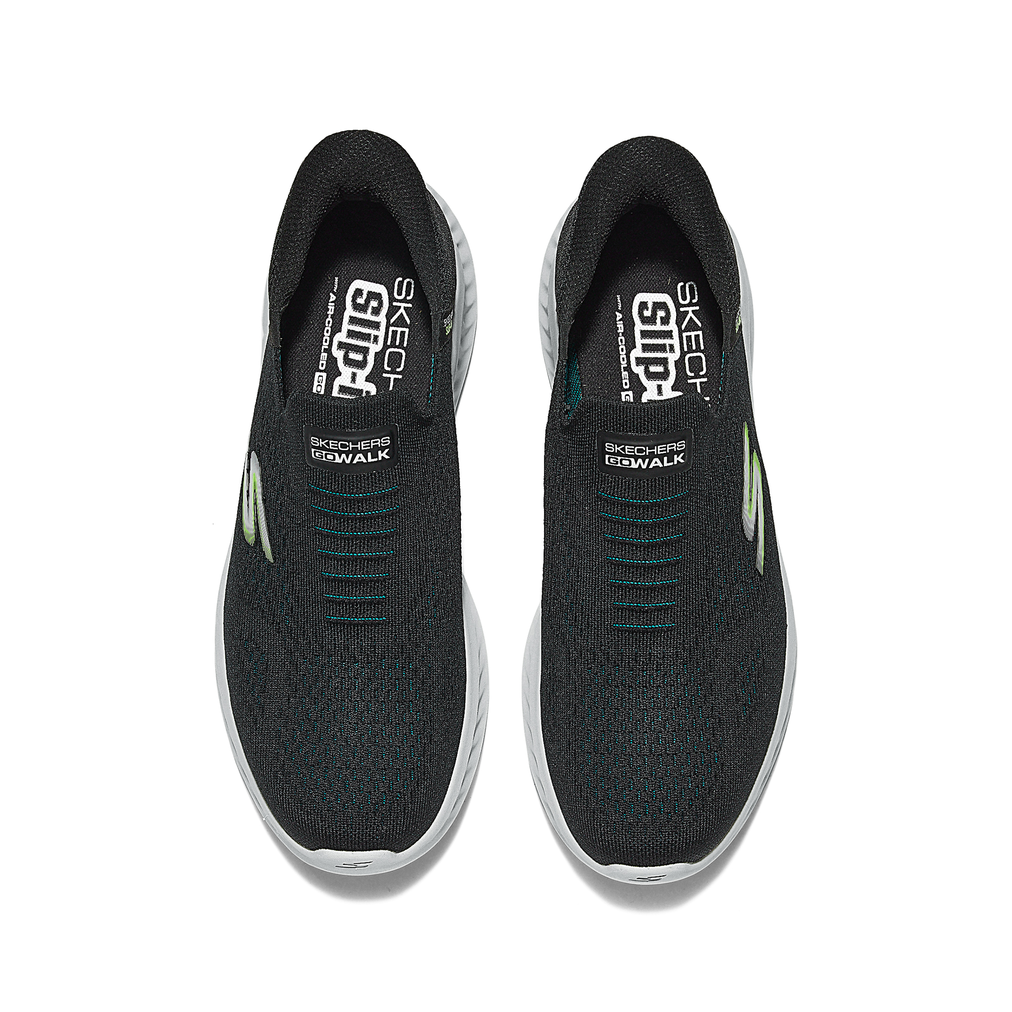 Skechers MEN’S GO WALK Fabric Comfortable Abrasion Resistant Breathable Low top Casual Shoes Men’s Black