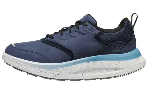 Keen WK400 Leather Comfortable Cushioning Slip Resistant Breathable Low top Casual Shoes Men's Blue Black