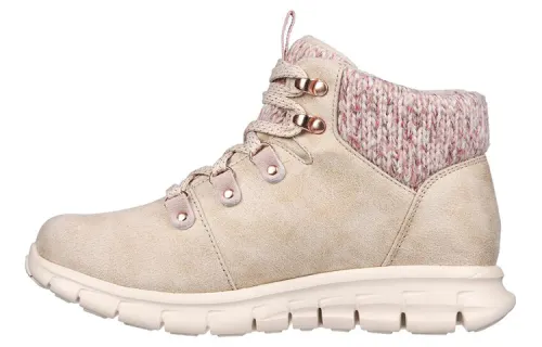Skechers Synergy Casual Shoes Women's High Top Ecru/Pink