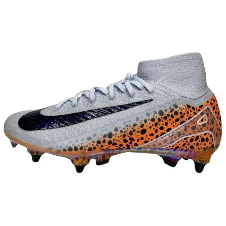 Nike Mercurial Superfly 10 Abrasion Resistant Abrasion Resistant Soccer Shoes Men's Gray Orange