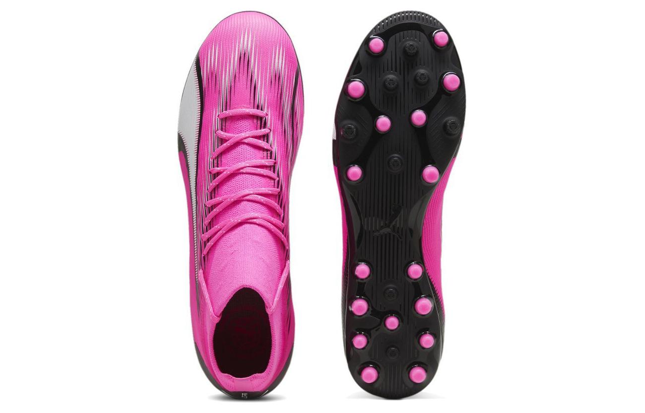 Мужские бутсы PUMA Ultra Pro MG (розово-черно-белые) — фото 6