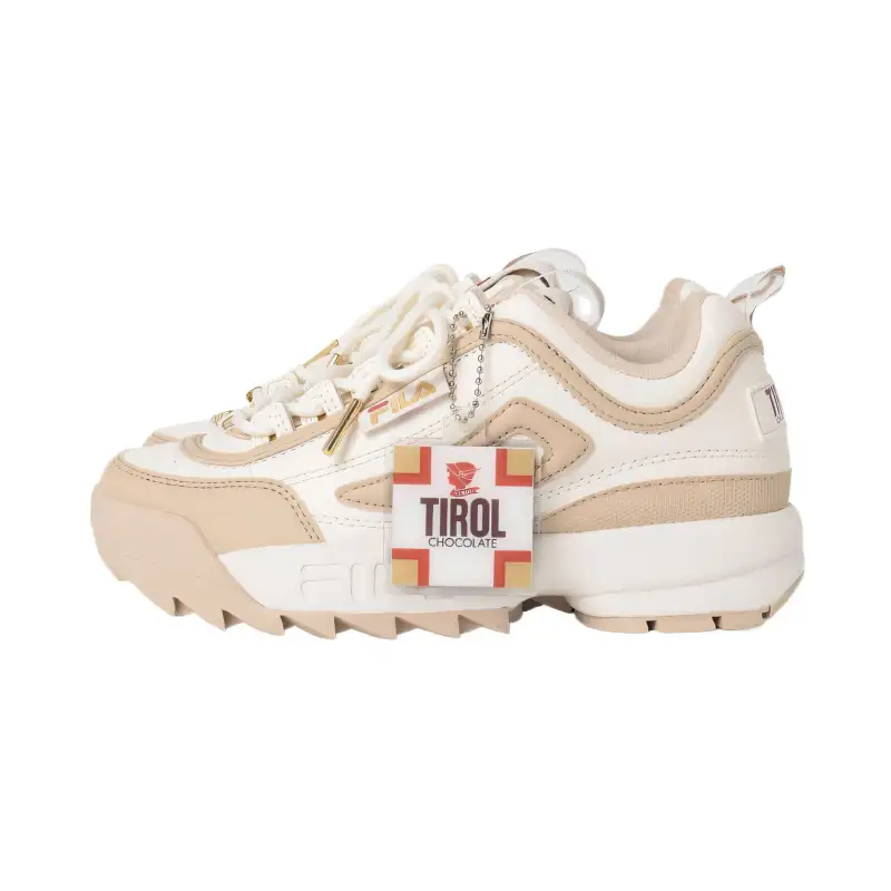 TIROL x FILA Disruptor 2 Comfortable Cushioning Low top Casual Shoes Unisex White