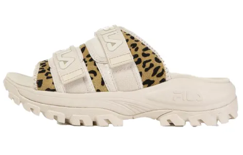 FILA Ray Slide Slippers Unisex Beige Korean Style