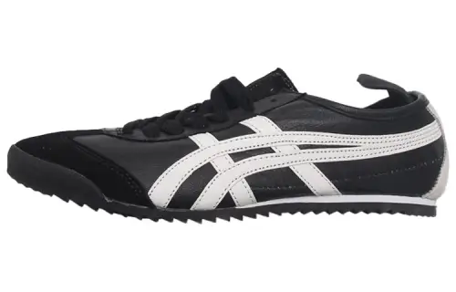 Onitsuka Tiger MEXICO 66 Deluxe Cushioning Slip Resistant Abrasion Resistant Low top Casual Shoes Unisex Black White