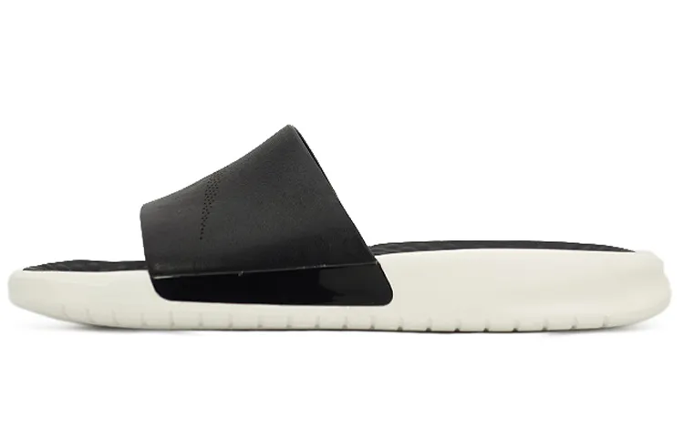 Nike Benassi Slide Comfortable Rubber Sole Slide Slippers Women's White Black
