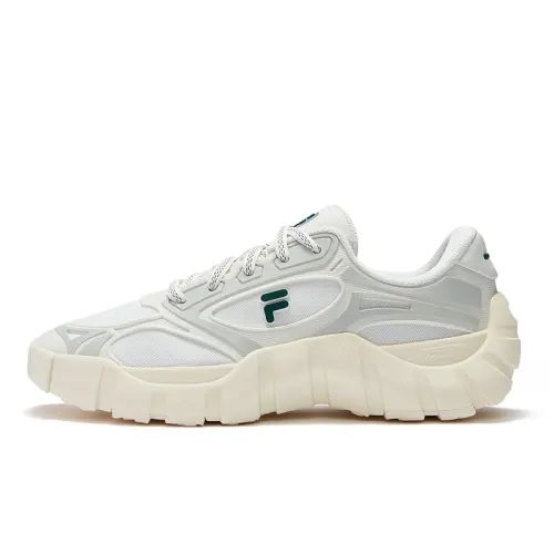 FILA FUSION BONE DX Vertebra Shoes Abrasion Resistant Breathable Low top Casual Shoes Men's Lily White/Violet Gray