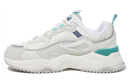 FILA Cushioning Abrasion Resistant Low top Casual Shoes Unisex White Green