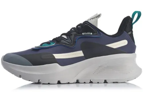 Li Ning Soft Cushioning Support Low top Running Shoes Men's Night Shadow Blue