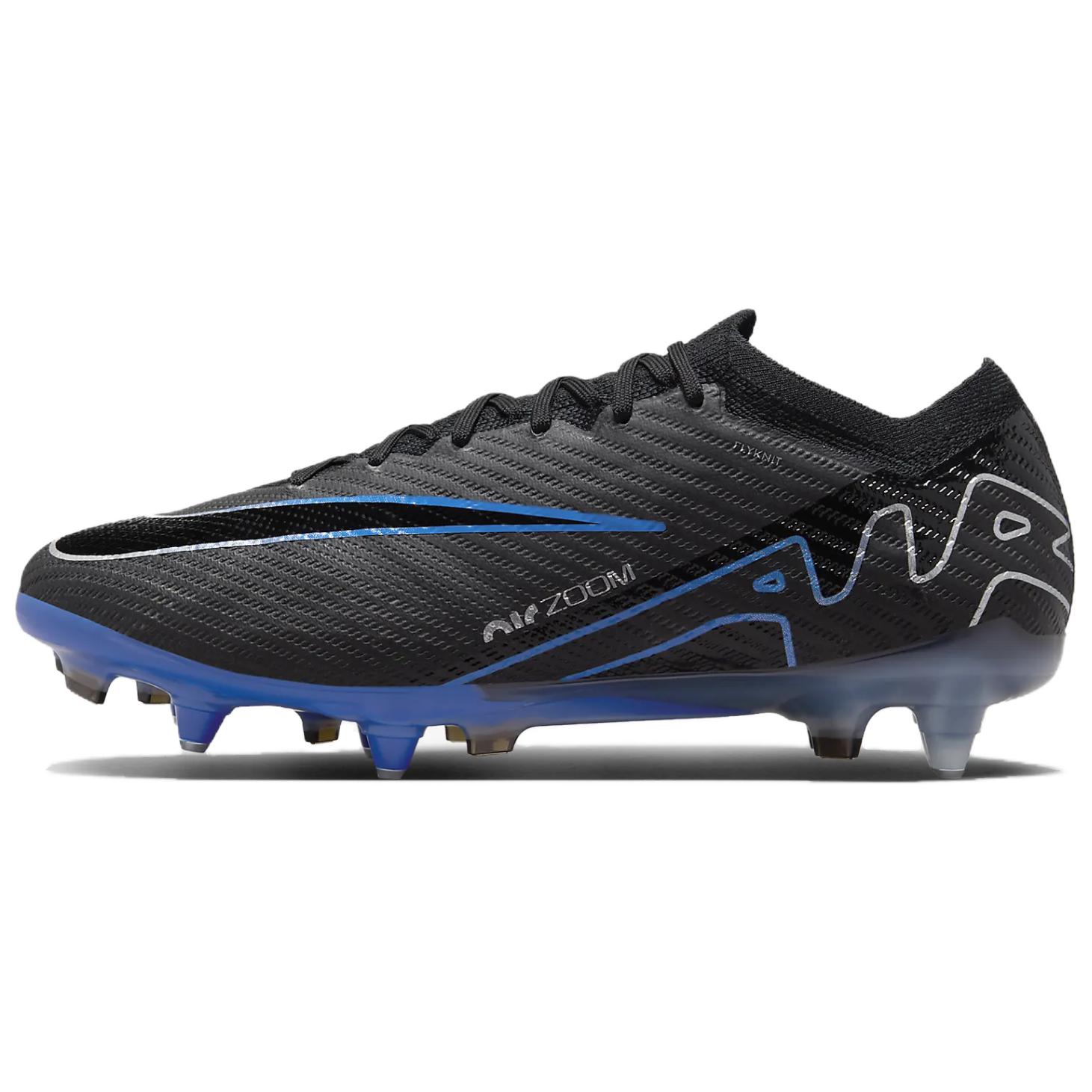 Nike Mercurial Vapor 15 SG Soft Ground Natural Grass Slip Resistant Abrasion Resistant Soccer Shoes Unisex Black Blue
