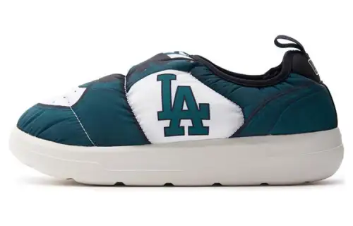 MLB Chunky Classic A FLEECE Comfortable Non Slip And Waterproof Thermal Low top Casual Shoes Women's Dark Green