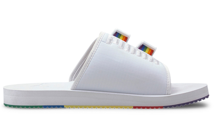 Шлепки PUMA Wilo Lux Nylon Multi (белые) — фото 2